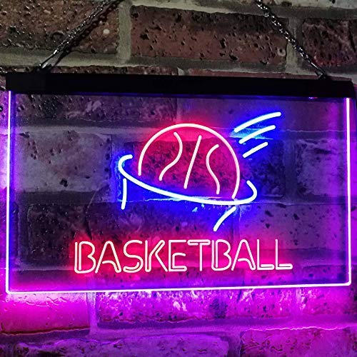 Basketball Wall Decor Dual LED Neon Light Sign